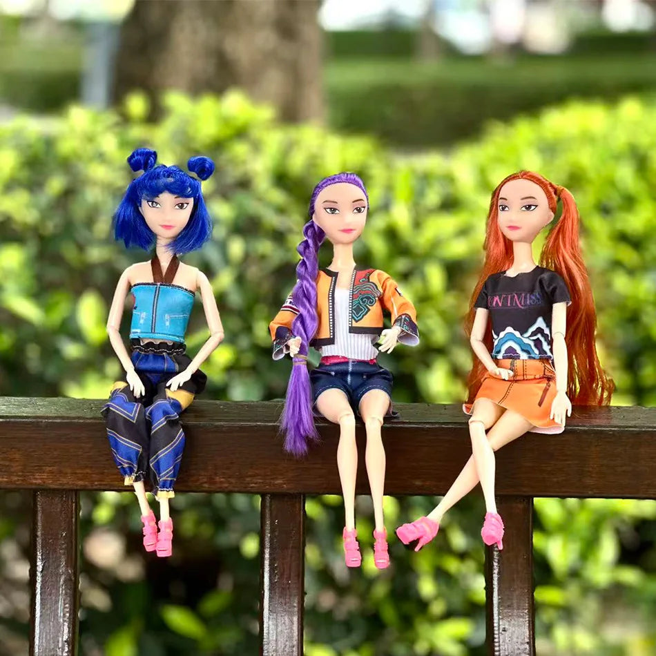 Kpop Demon Hunters Vinyl Figurines New K-POP Demon Slayer Miniatures Doll Lumimila Zoey Desktop Ornament Decoration Gifts
