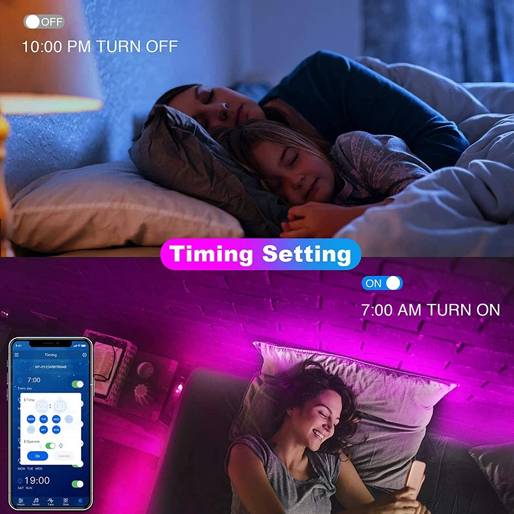 LED TV Backlights,5V USB LED Strip Lights with Bluetooth 24 Keys Remote,5050 RGB DIY Color Changing Lights for Bedroom Party