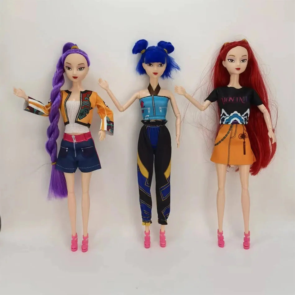 Kpop Demon Hunters Vinyl Figurines New K-POP Demon Slayer Miniatures Doll Lumimila Zoey Desktop Ornament Decoration Gifts