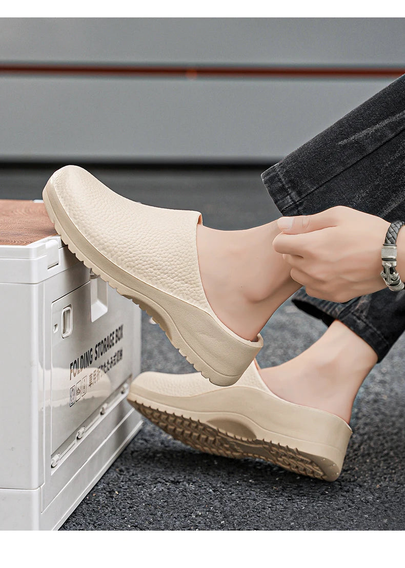 Chef shoes unisex four season fashion waterproof anti slip hotel kitchen work shoes casual comfortable soft soled walking shoes