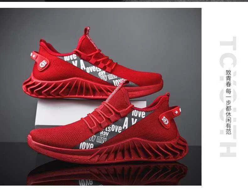 Men's mesh breathable casual sneakers summer soft sole non-slip comfort outdoor running shoes fashion student light sports shoes