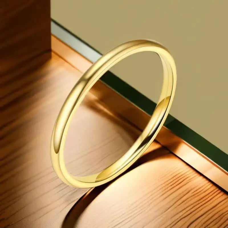 ZAKOL 2mm Width Stainless Steel Ring for Women Girls Exquisite Minimalist Style Tail Ring for Used in All Seasons