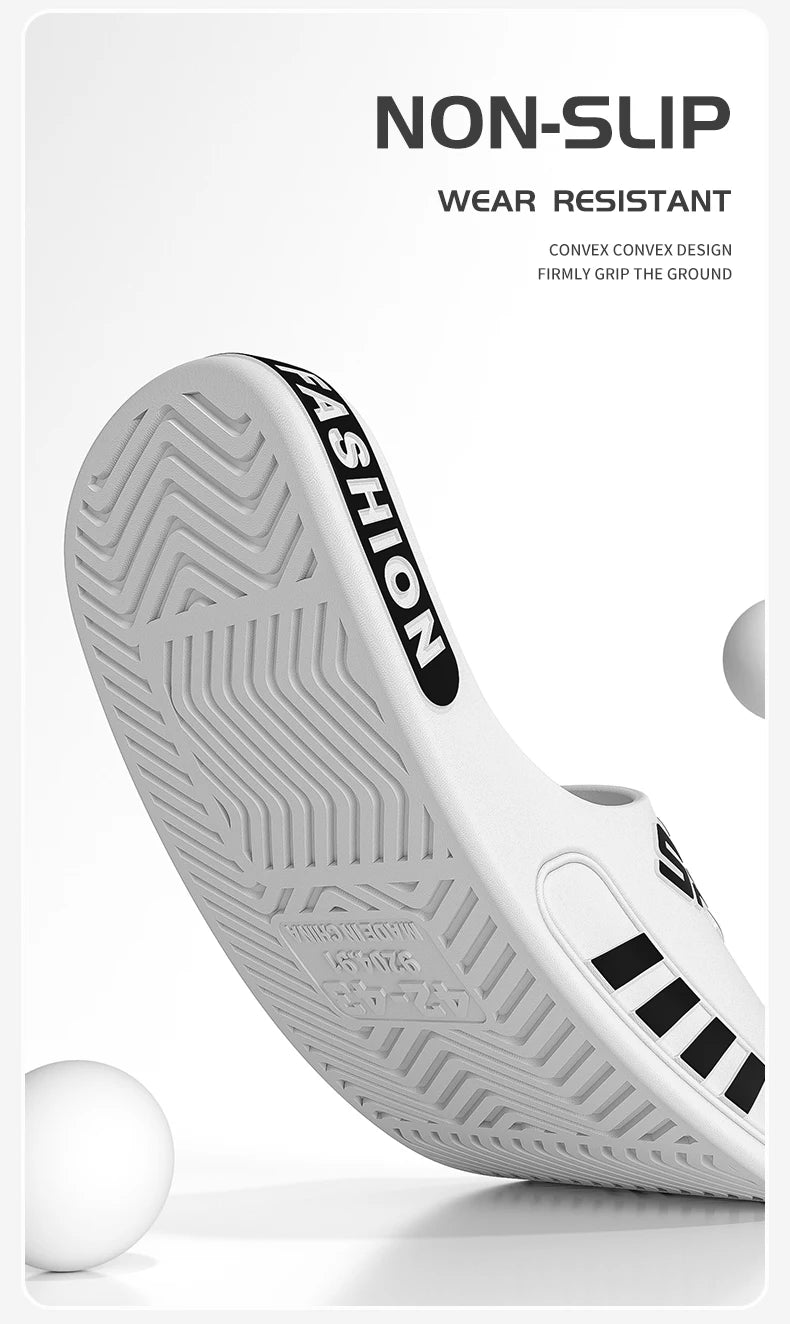 2024 Summer Men's Slippers Soft Bottom over Plus?size Men's Slippers Non-Slip Bathroom Slippers inside and outside Double Purpos