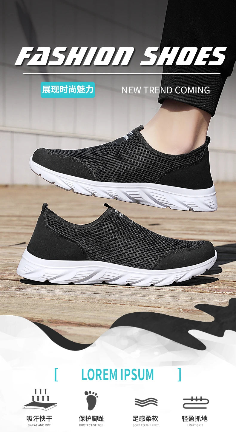 YRZL New Running Shoes for Men Breathable Sports Shoes Light Weight Fashion Summer Breathable Sneakers for Men Plus Size 39-46