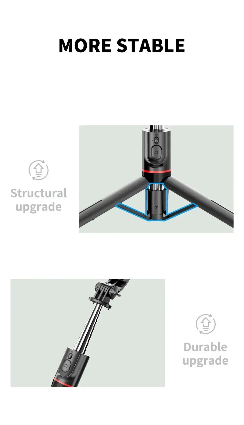 Wireless Selfie Stick for Smartphone, Foldable Tripod with Bluetooth Remote, Portable Stand, Vlog Shooting Record, 44"