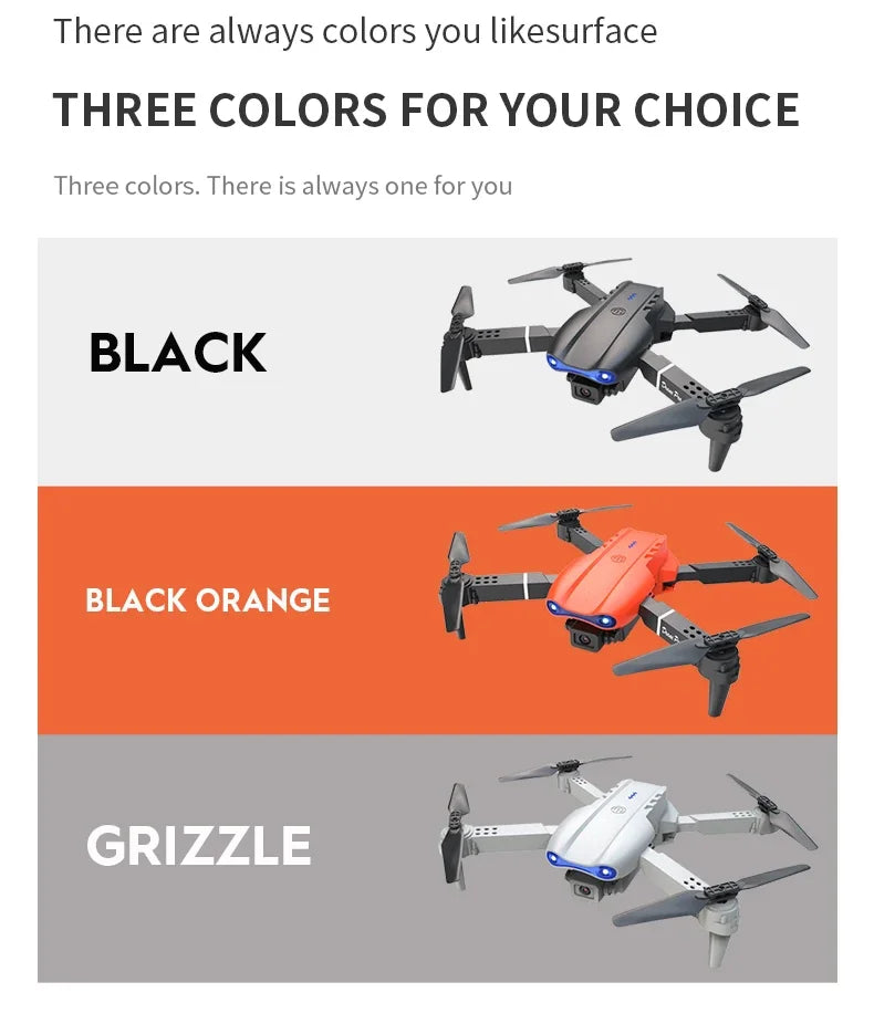 Foldable Mini E99Pro RC Helicopter with 5G WiFi FPV 4K Dual HD Camera Height Hold Wide Angle Professional Drone