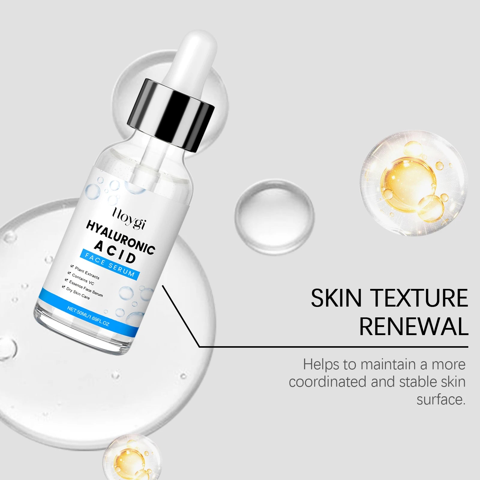 Hyaluronic Acid Serum 50ml Anti Aging Face Serum With Centella Asiatica Deep Hydration For Glowing Skin For Fine Lines Wrinkles