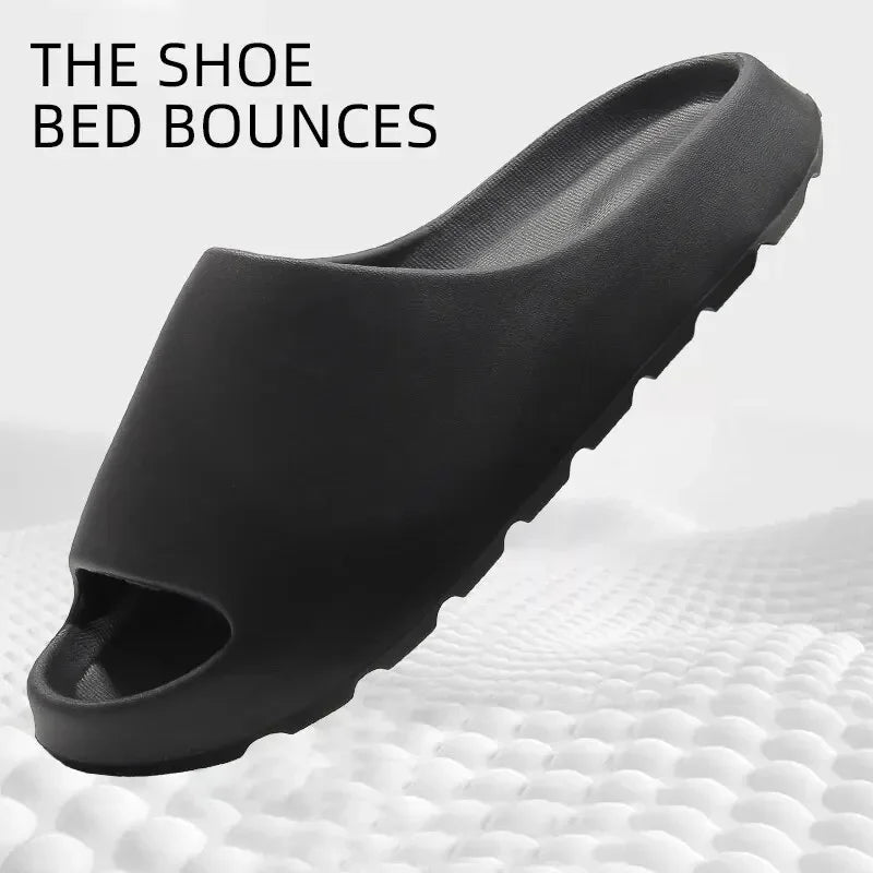 2025 New Coconut Slippers Feel Like Stepping on Shit Thick-soled Sandals Summer New Non-slip Wearing Sandals Men Women Slippers