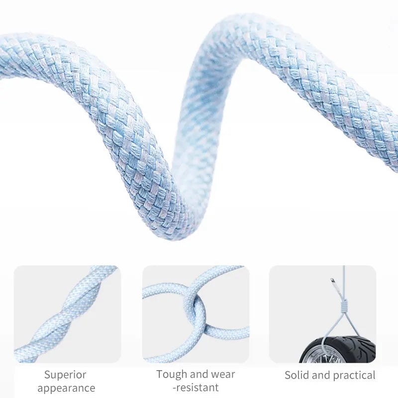 PD 60W USB-C To Type C Cable for IPhone 15 16 Pro Fast Charging Wire for Huawei Xiaomi Samsung Colorful Weaving Data Cable Line