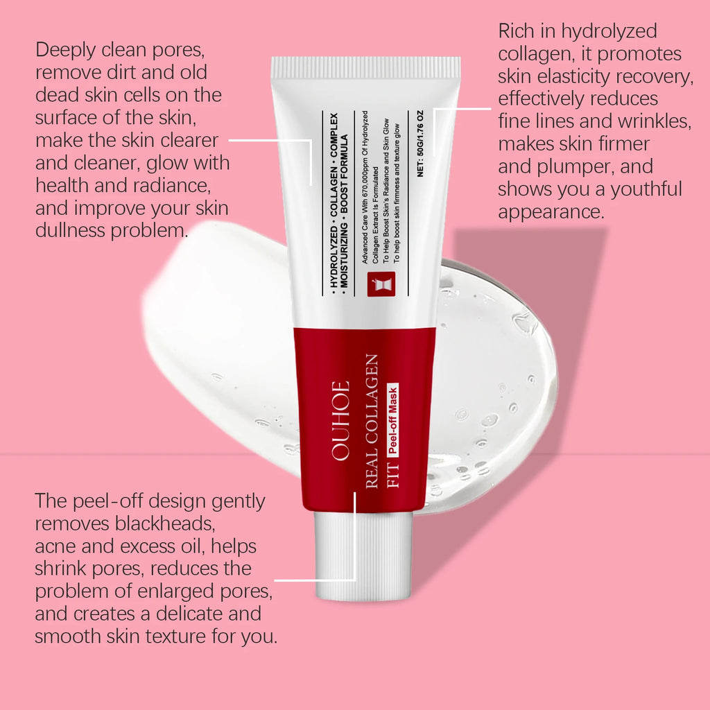 Collagen Peel Off Mask Collagen Overnight Wrapping Mask Hydrating Moisturizing Hydrolyzed Collagen Mask Korean Skin Care