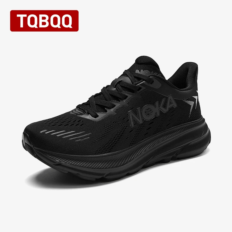 Men's Carbon Plate Air Cushion Running Shoes Breathable Lightweight Marathon Women's Athletic Nonskid Elastic Sports Sneakers