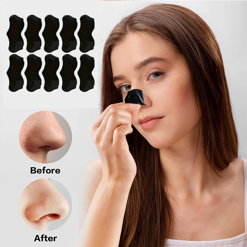 Unisex Deep Cleansing Nose Strips for Acne & Blackhead Removal Shrink Pore Nose Black Head Stickers Skin Care Patch