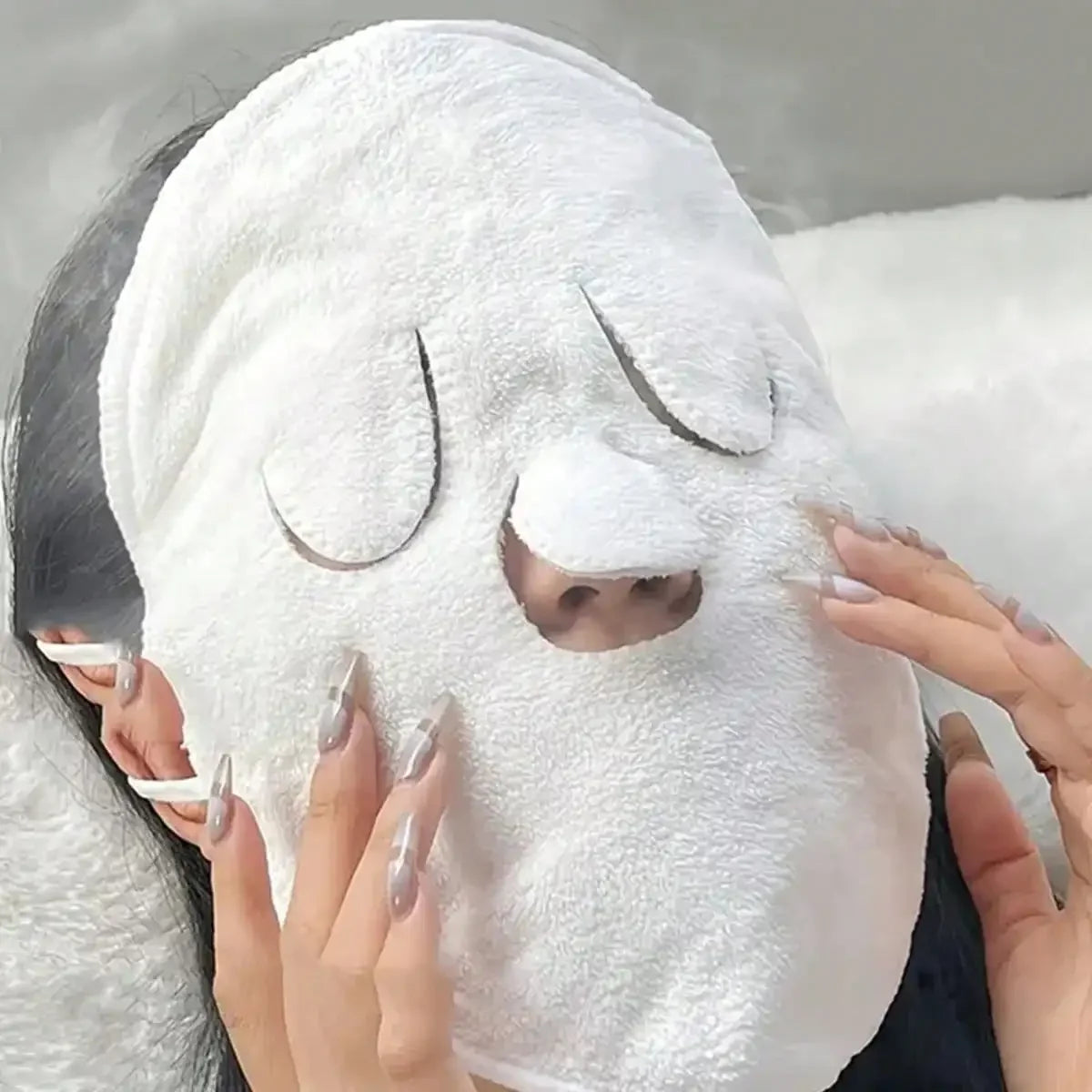 5-in-1 Facial Care Towel Set: Hot/Cold Compress, Cleaning, Moisturizing, Steaming & More! skin care tools