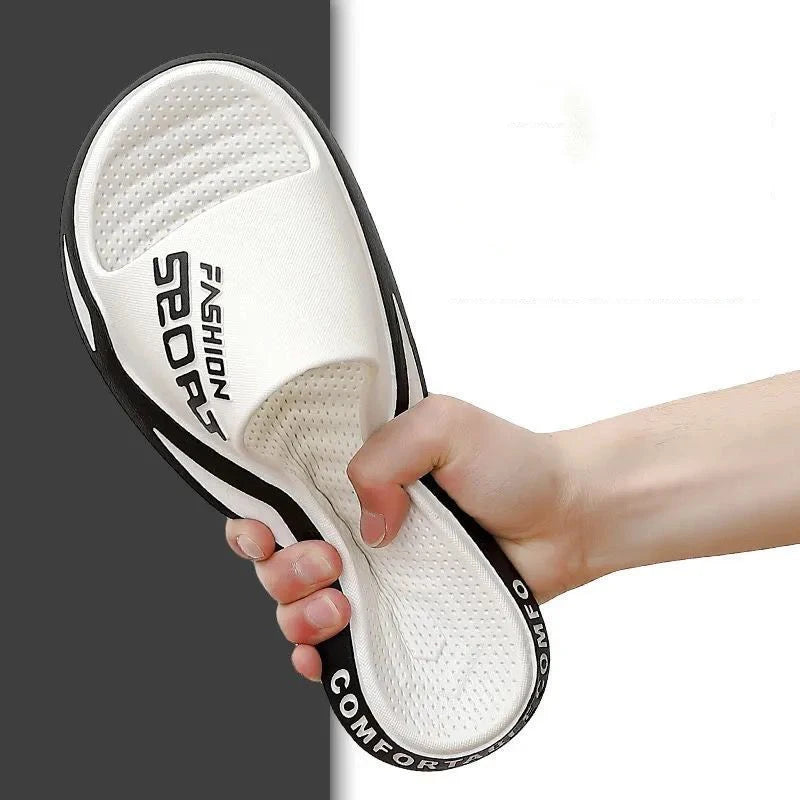 Big Size Men's Slippers Summer Anti-slip Slides PVC Soft Breathable Home Sandals For Men Women Couple Indoor Outdoor Shoes 40-47
