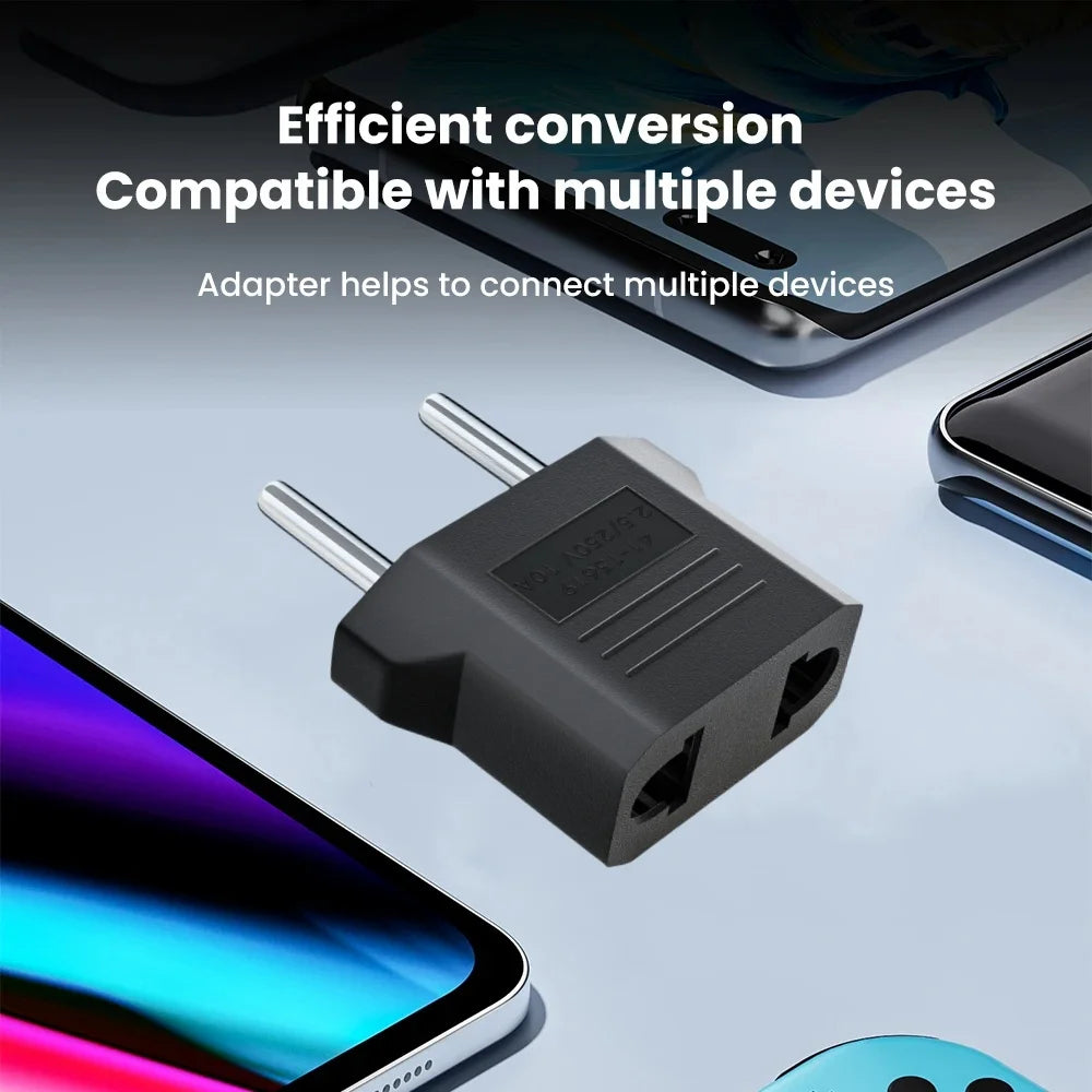 3/5/10Pcs European Euro EU Plug to US USA Plug Socket Travel Charger Converter Adapter Type C Plug Electrical Sockets AC Outlet