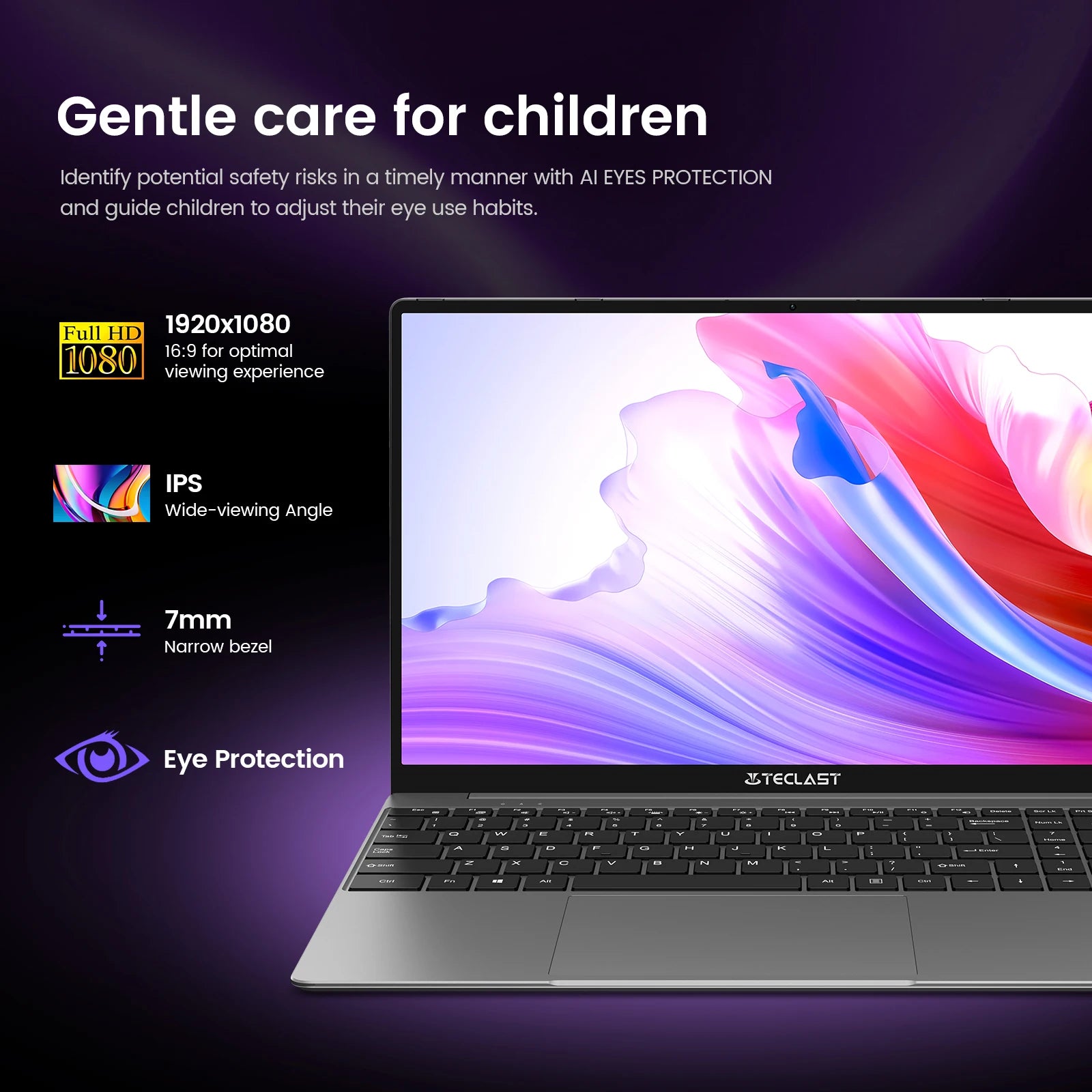 【New】Teclast F16Pro Laptop 15.6 Inch 1920X1080, 12Gb / 16Gb Ram, 256Gb / 512Gb Rom, Backlit Keyboard, for Intel N95, Mini-Hdmi