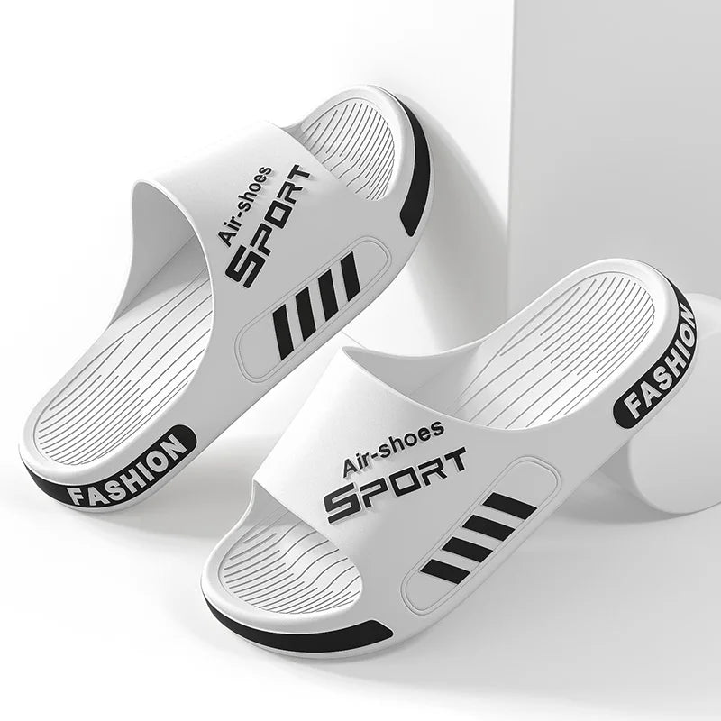 2024 Summer Men's Slippers Soft Bottom over Plus?size Men's Slippers Non-Slip Bathroom Slippers inside and outside Double Purpos
