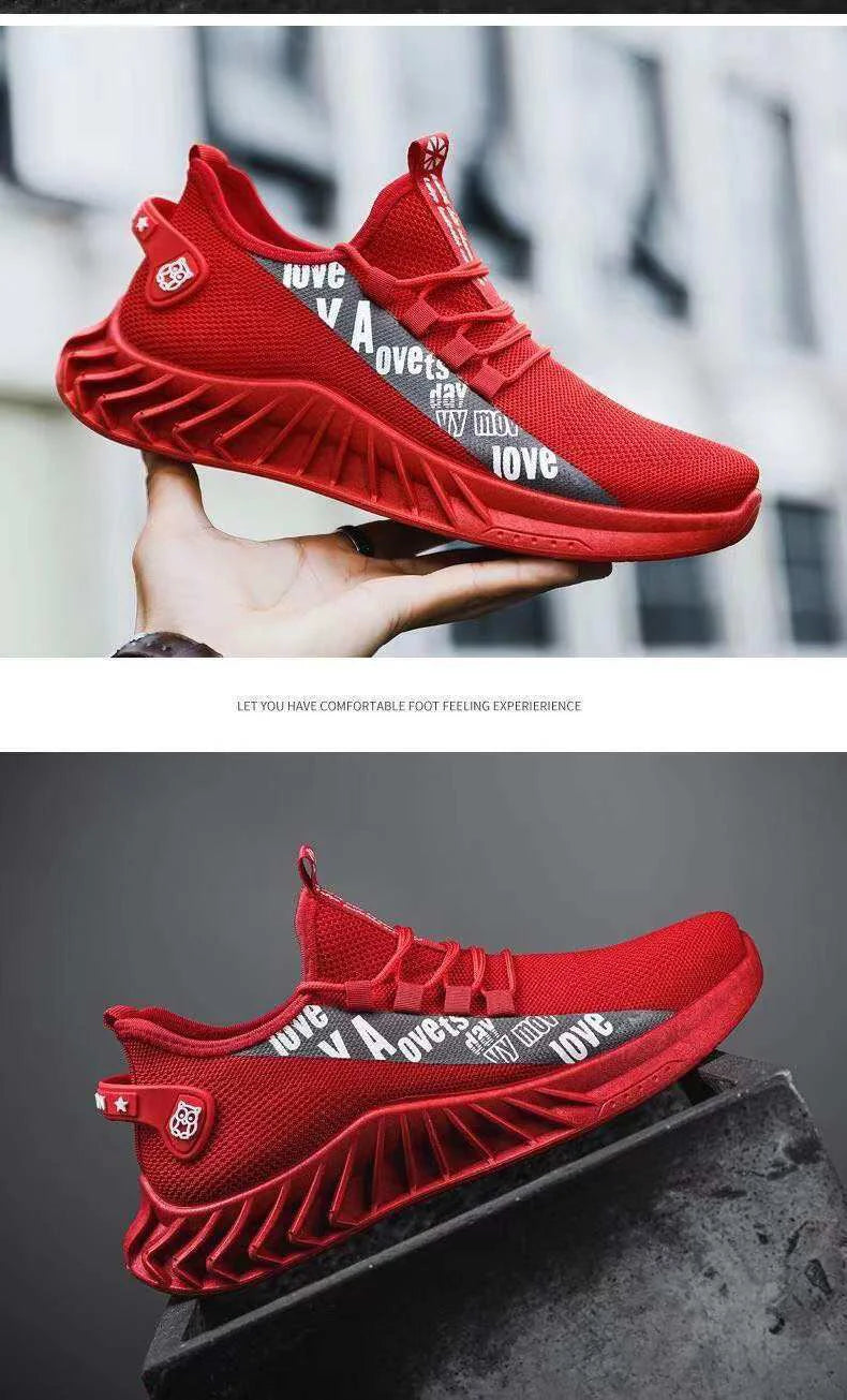 Men's mesh breathable casual sneakers summer soft sole non-slip comfort outdoor running shoes fashion student light sports shoes