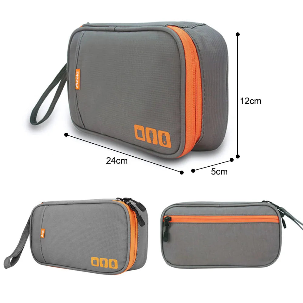 Clearance_Portable Electronic Accessories Travel case,Cable Organizer Bag Gadget Carry Bag for iPad,Cables,Power,USB Flash Drive