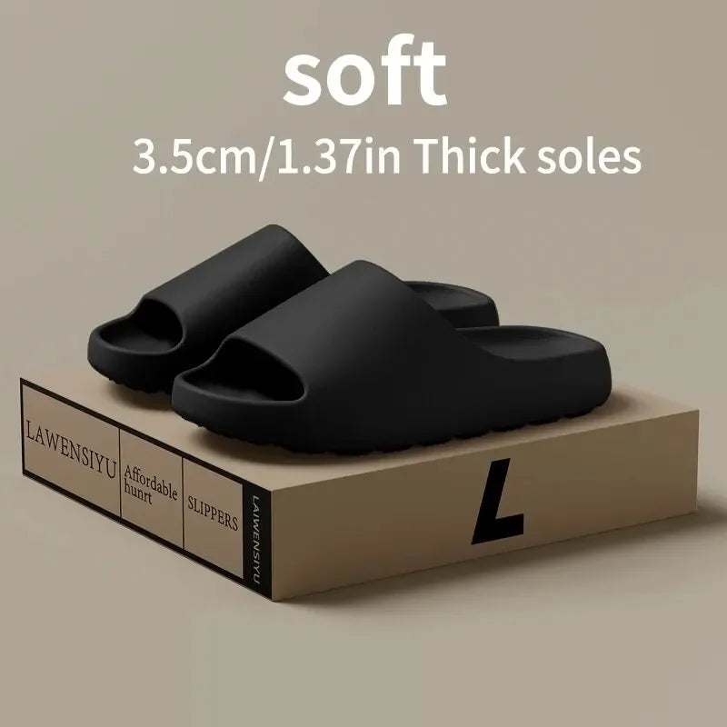 2025 New Coconut Slippers Feel Like Stepping on Shit Thick-soled Sandals Summer New Non-slip Wearing Sandals Men Women Slippers