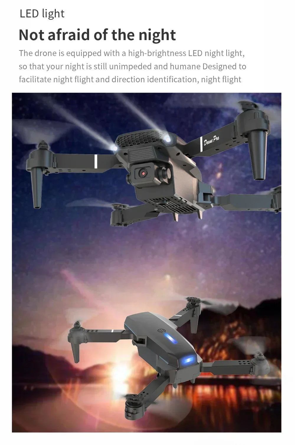 E88 Mini Drone 4K HD Camera WiFi FPV Foldable Quadcopter for Kids Adults Gift Toy RC Aircraft