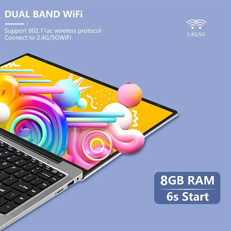 N4000 14.1 Inch 128GB 256GB 512GB 1TB SSD Windows 11 Pro Inte Laptop Intel Portable Laptos Student Notebook Dual core Laptop