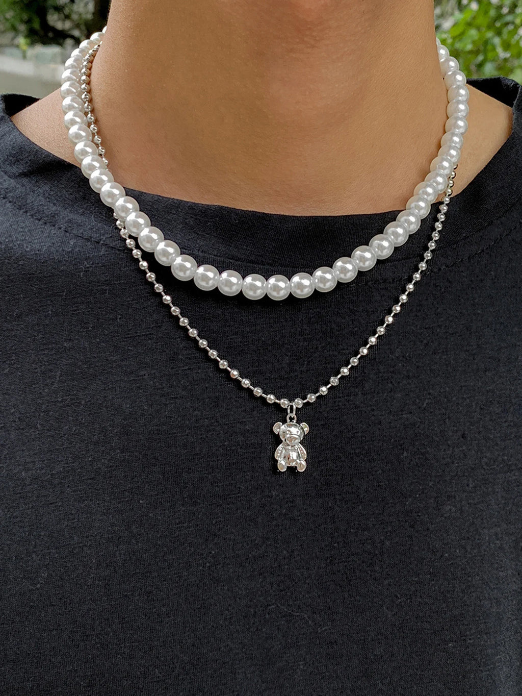Elegant Pearl Necklace For Women Heart Pendant Necklaces Luxury Imitation Pearls Chain Necklaces Korean Jewelry Girls Gifts-7226