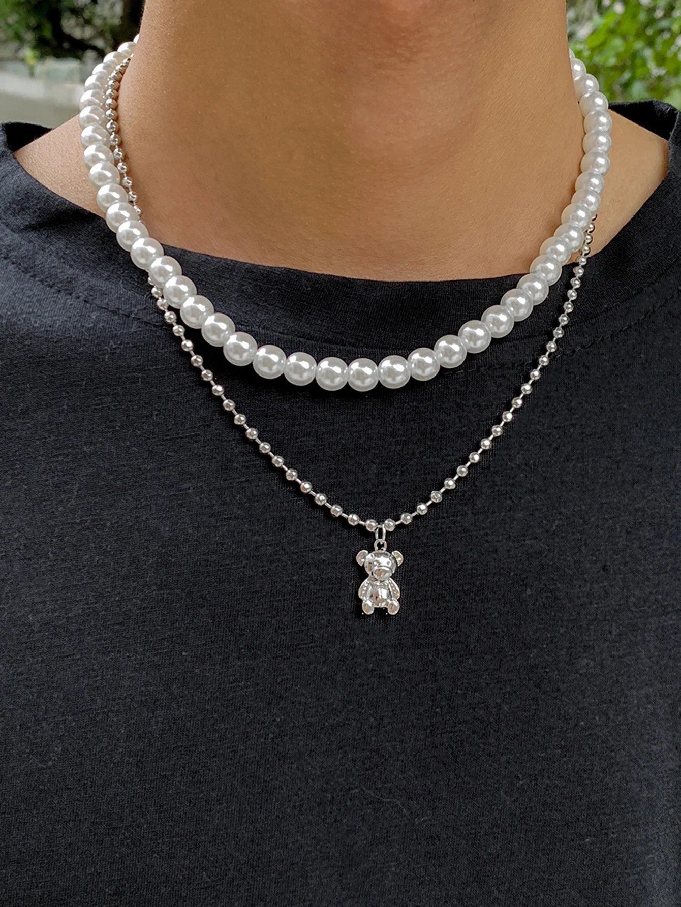Elegant Pearl Necklace For Women Heart Pendant Necklaces Luxury Imitation Pearls Chain Necklaces Korean Jewelry Girls Gifts-7226