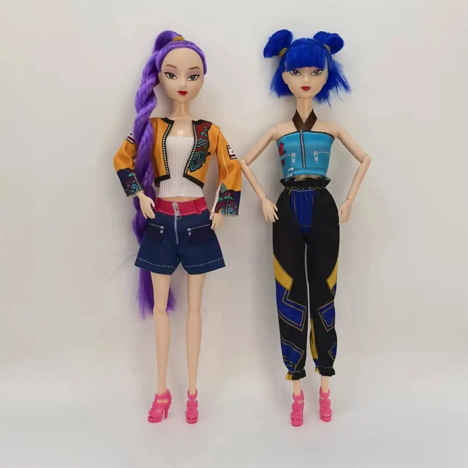 Kpop Demon Hunters Vinyl Figurines New K-POP Demon Slayer Miniatures Doll Lumimila Zoey Desktop Ornament Decoration Gifts