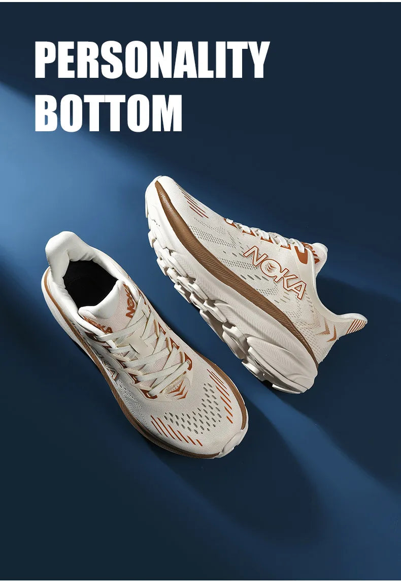 Men's Carbon Plate Air Cushion Running Shoes Breathable Lightweight Marathon Women's Athletic Nonskid Elastic Sports Sneakers