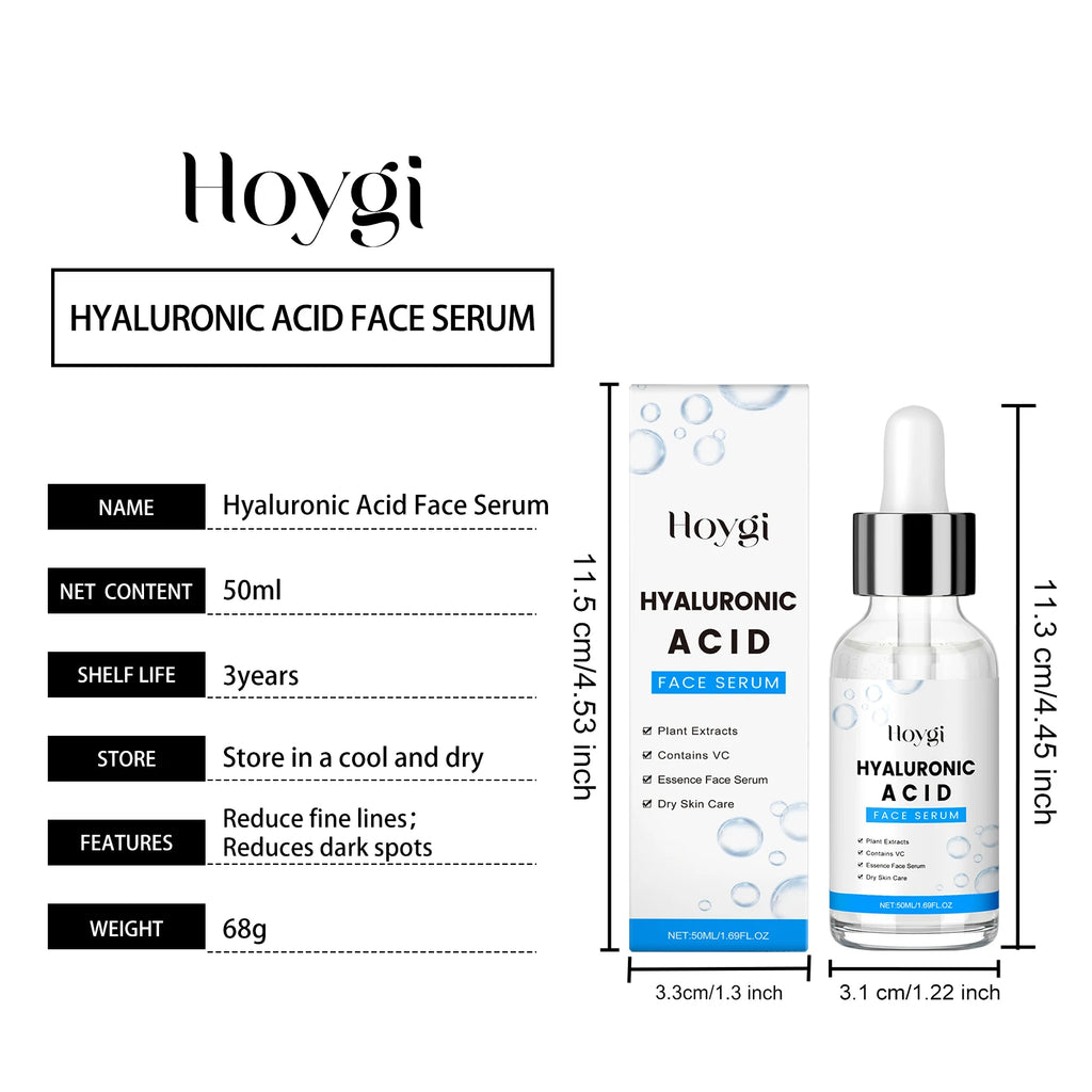 Hyaluronic Acid Serum 50ml Anti Aging Face Serum With Centella Asiatica Deep Hydration For Glowing Skin For Fine Lines Wrinkles