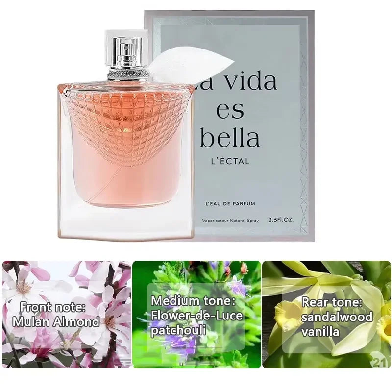 New Perfumes Original 75ml Women Perfume True Love Rose Fragrance Lasting Perfume Fresh Natural Romantic Temperament Perfume