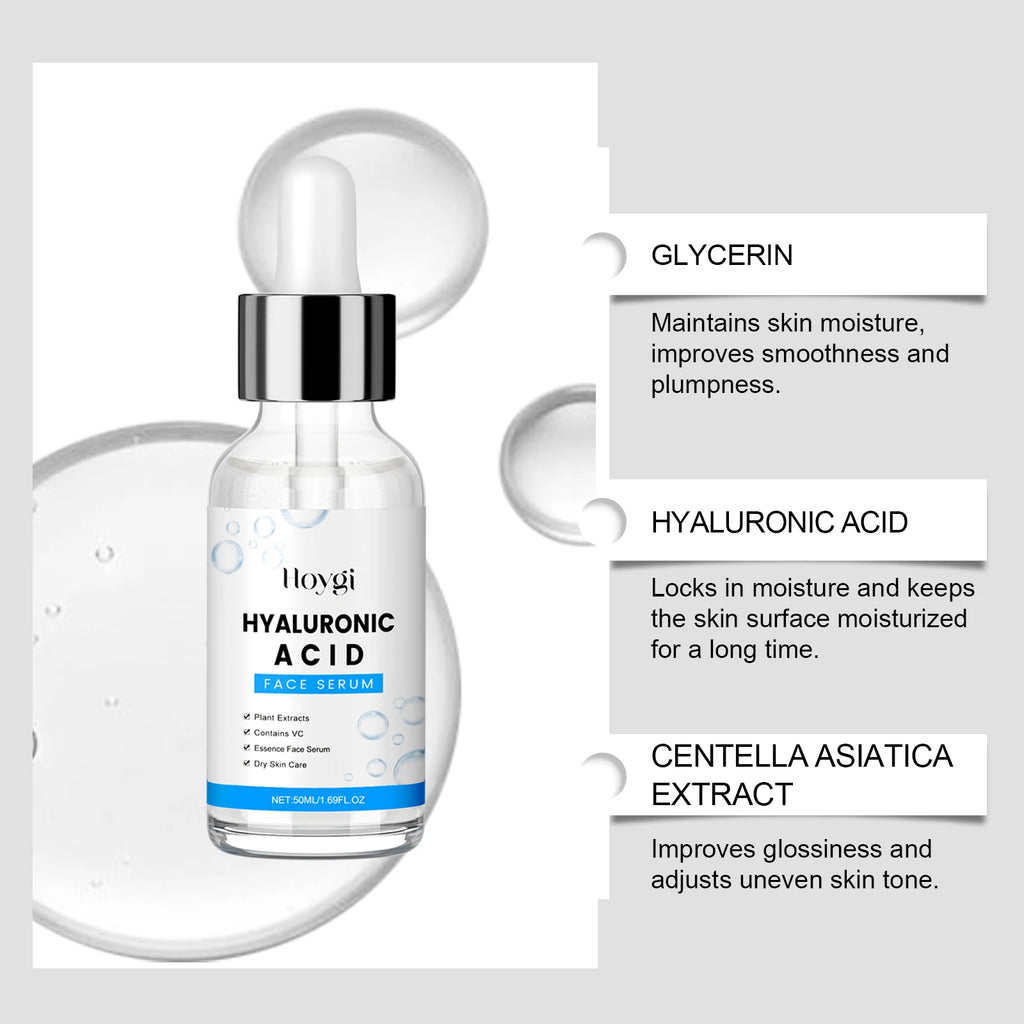 Hyaluronic Acid Serum 50ml Anti Aging Face Serum With Centella Asiatica Deep Hydration For Glowing Skin For Fine Lines Wrinkles