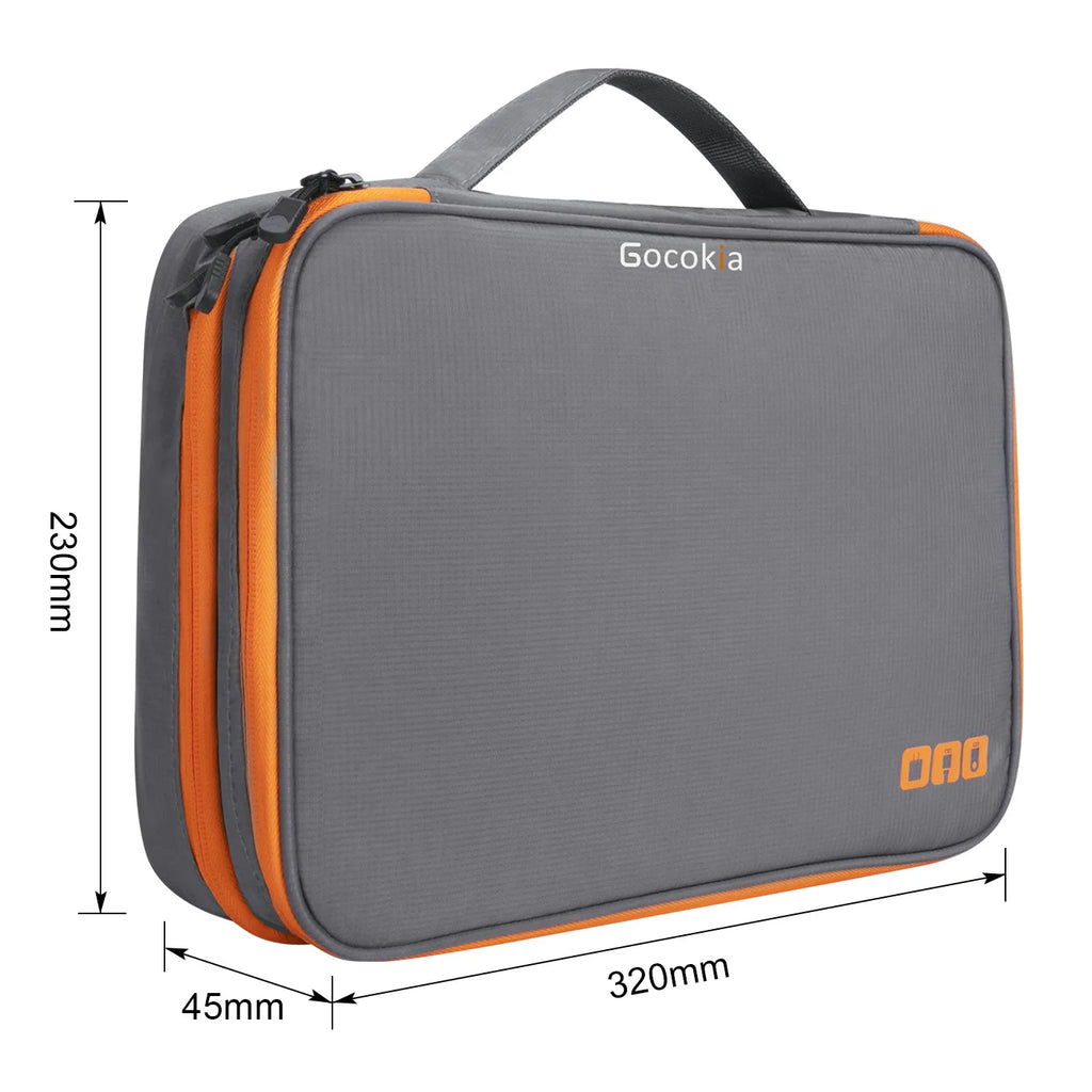 Clearance_Portable Electronic Accessories Travel case,Cable Organizer Bag Gadget Carry Bag for iPad,Cables,Power,USB Flash Drive