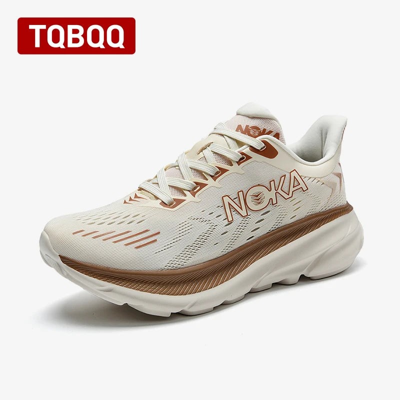 Men's Carbon Plate Air Cushion Running Shoes Breathable Lightweight Marathon Women's Athletic Nonskid Elastic Sports Sneakers