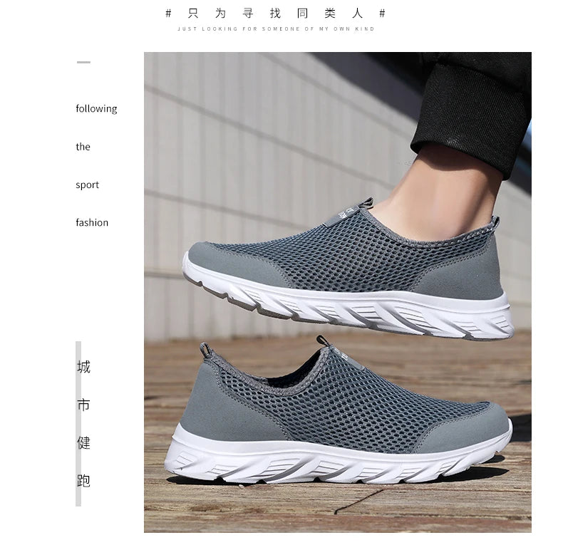 YRZL New Running Shoes for Men Breathable Sports Shoes Light Weight Fashion Summer Breathable Sneakers for Men Plus Size 39-46