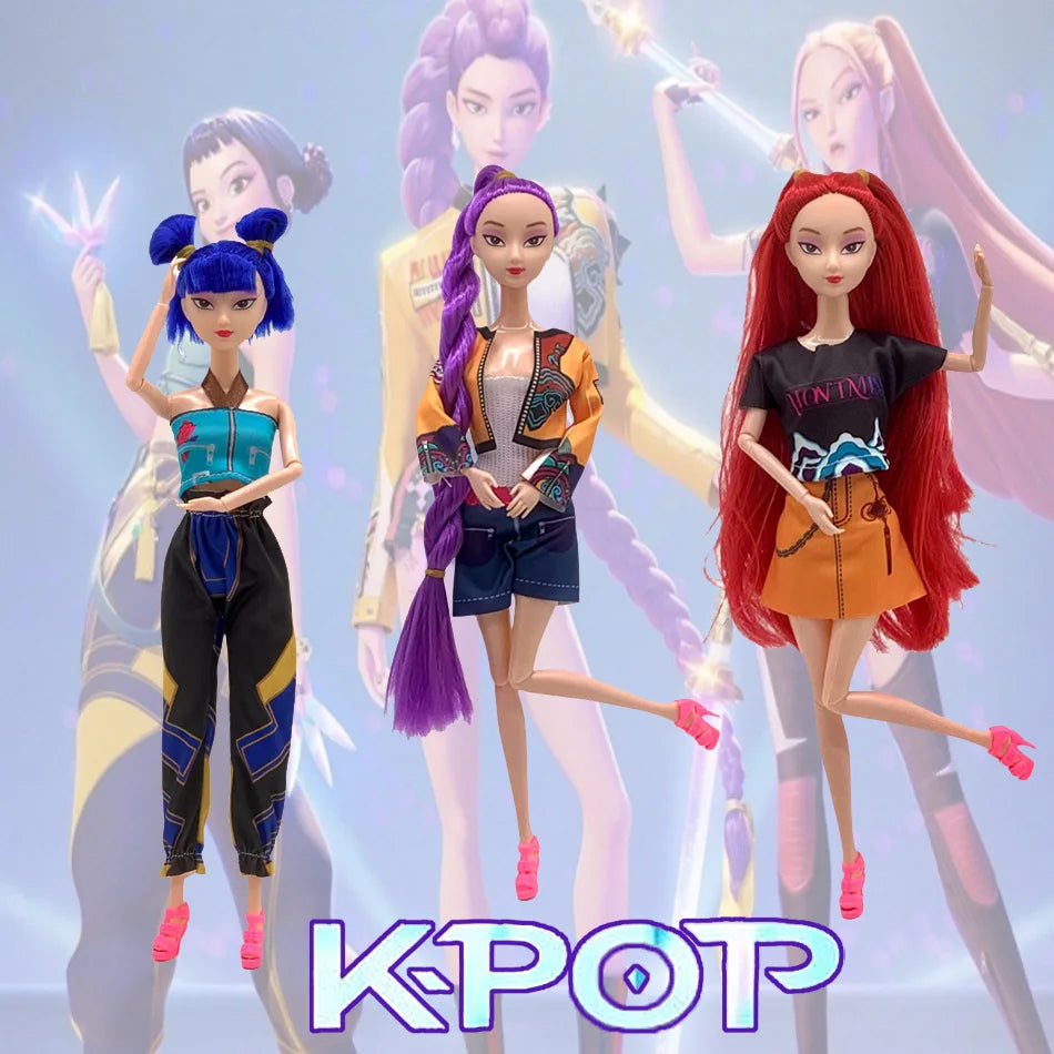 Kpop Demon Hunters Vinyl Figurines New K-POP Demon Slayer Miniatures Doll Lumimila Zoey Desktop Ornament Decoration Gifts