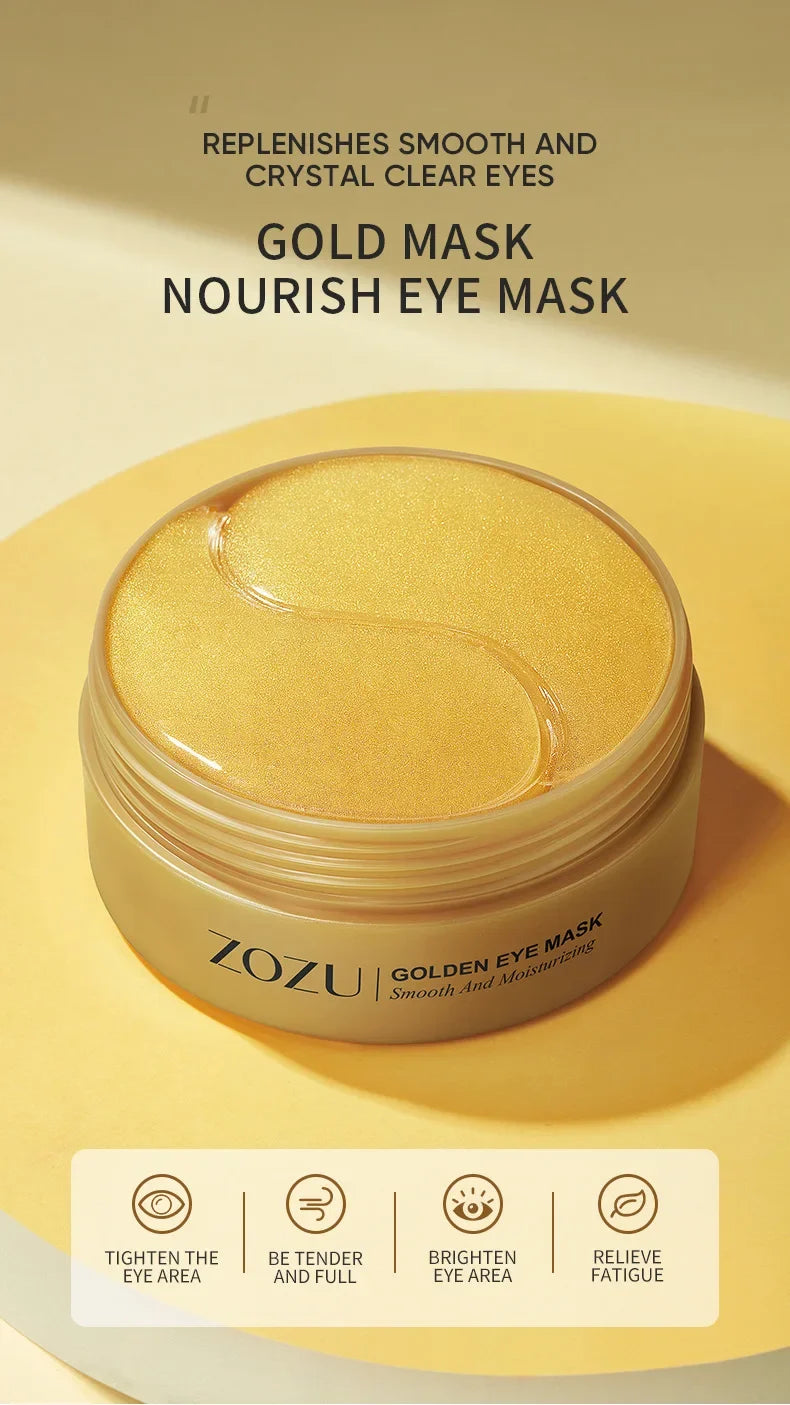 120pcs Avocado Golden Collagen Eye Mask Anti Dark Circles Eye Bags Moisturizing Anti Wrinkle Eye Patches Skin Care Products