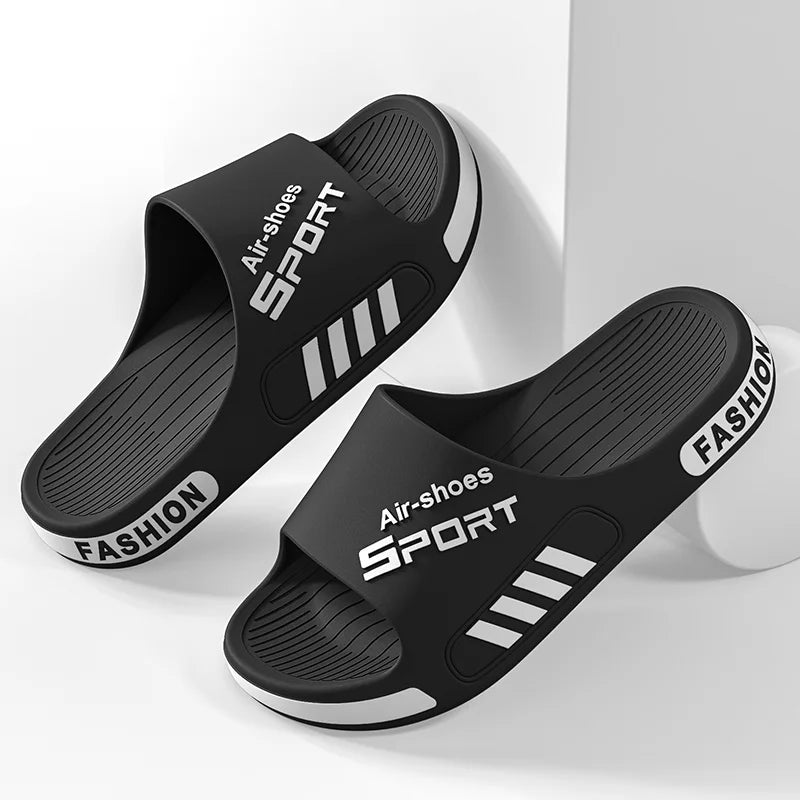 2024 Summer Men's Slippers Soft Bottom over Plus?size Men's Slippers Non-Slip Bathroom Slippers inside and outside Double Purpos