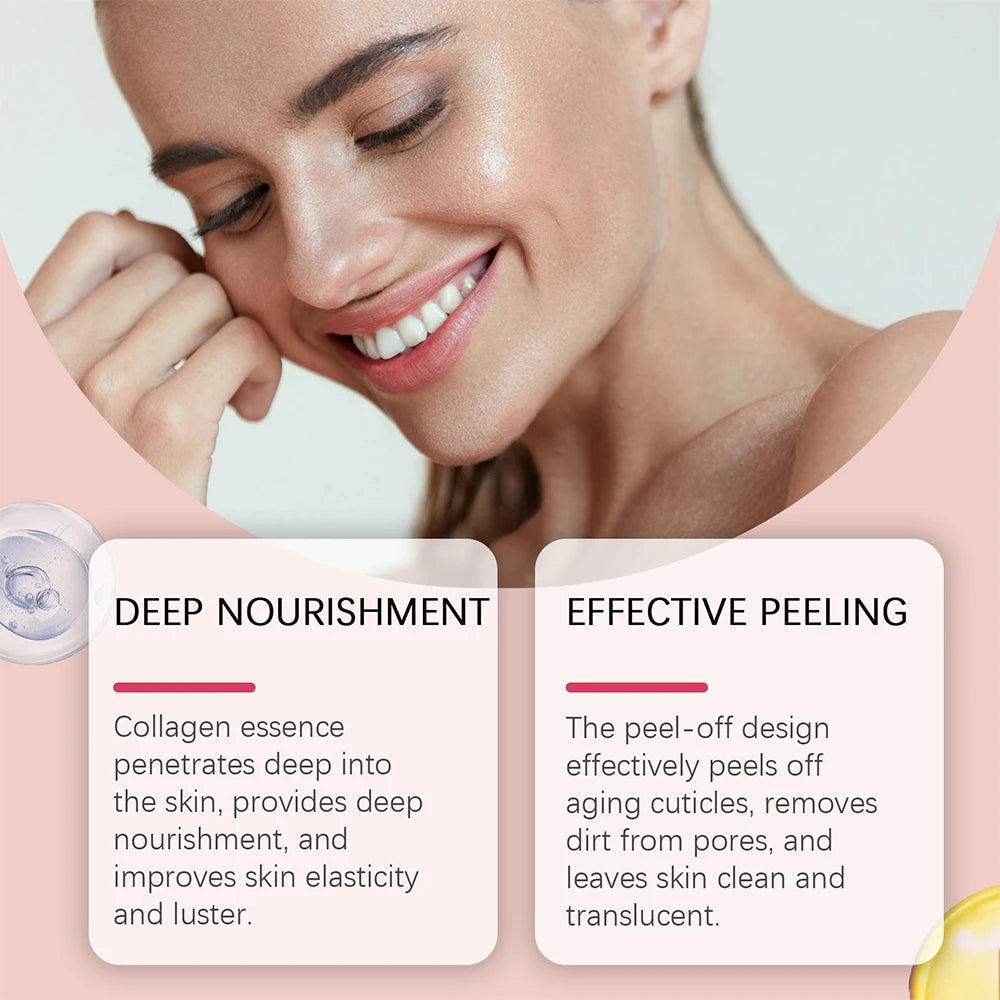 75g Collagen Night Wrapping Peel Off Mask Facial Moisturizing Brighten Hydrating Smooth Face Firming Skin Rejuvenation Care Mask