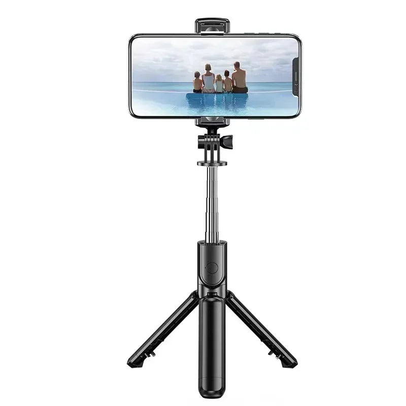 Retractable Handheld Head Selfie Stick 70CM Universal Mobile Phone Stand with Unlimited Remote Control Fill Light For All Phones