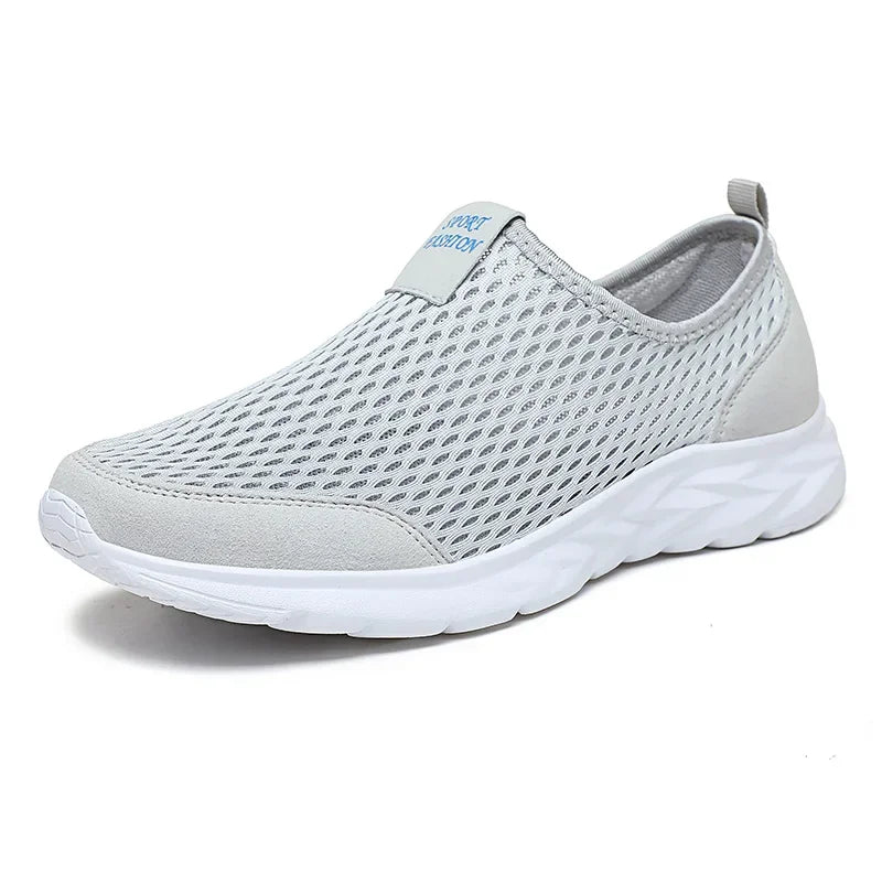 YRZL Men's Shoes Breathable Mesh Men Casual Shoes Outdoor Anti-Slip Large Size Loafers Walking Lightweight Mens Tennis Shoes