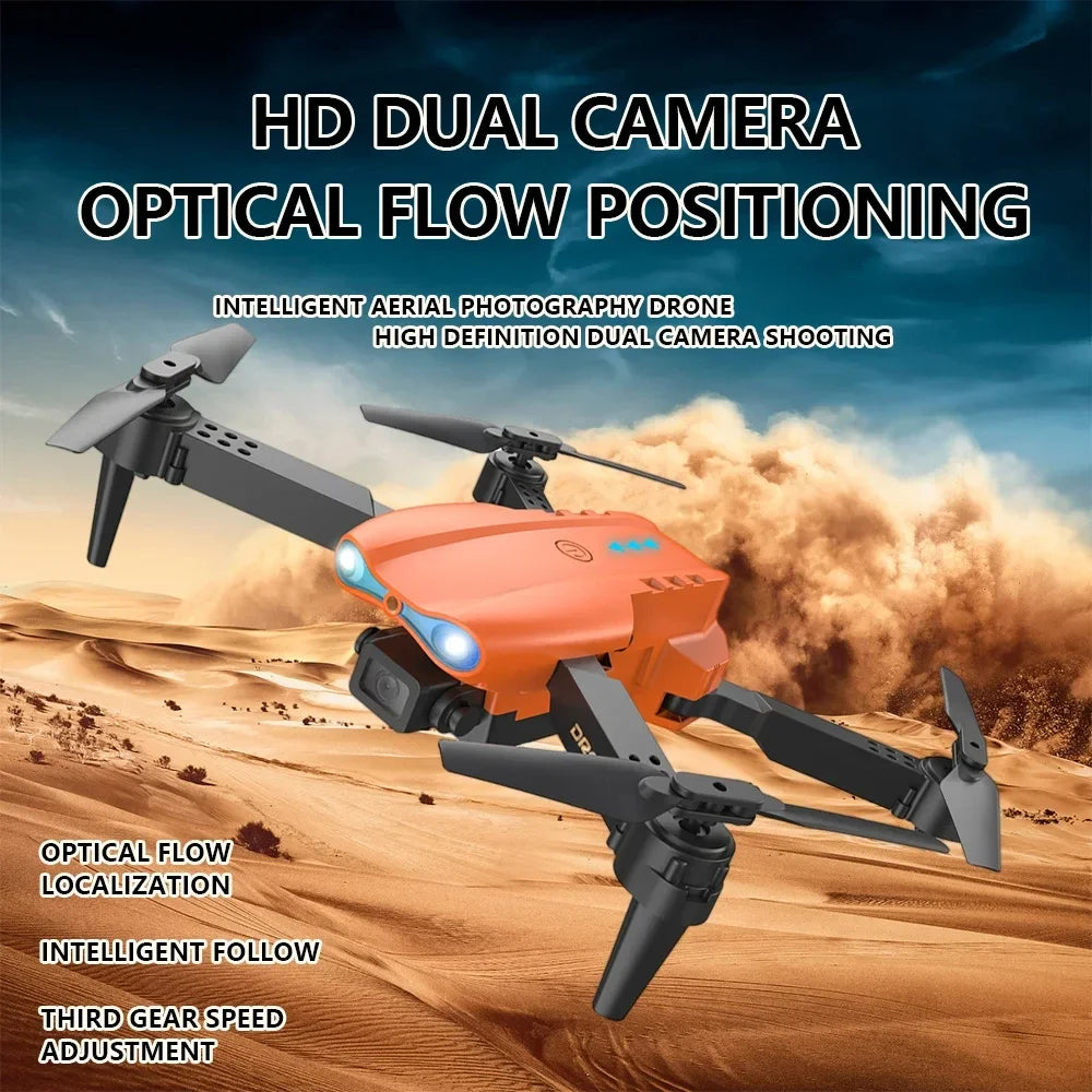 E99Pro HD Drone. 4K dual WiFi FPV, obstacle avoidance. Professional quadcopter for aerial photography.