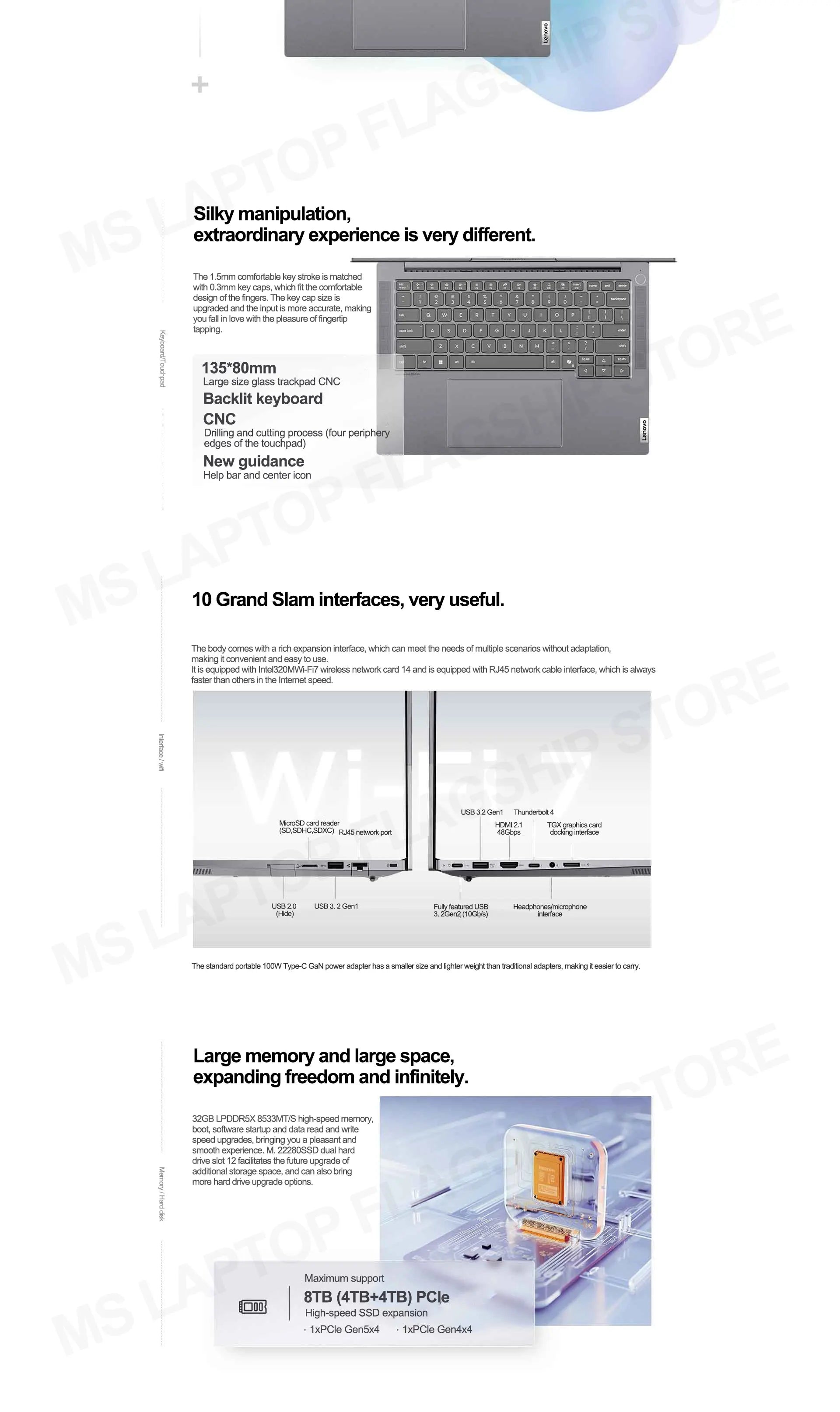 【2025 New】Lenovo ThinkBook 14+ U5-225H/U7-255H/U9-285H Arc 130T/140T 14.5inch 3K 120Hz Matte Screen
