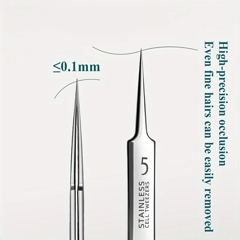 Easy-To-Use Stainless Steel Acne Extractor Set - Hypoallergenic Beauty Tweezers For Clear Skin, Perfect For Beginners