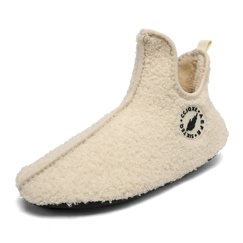 New Men Winter Slippers High Quality Light Weight Disign Shoes Fashion Women Plush Slipper Warm Slip on Casual Shoe for Couples