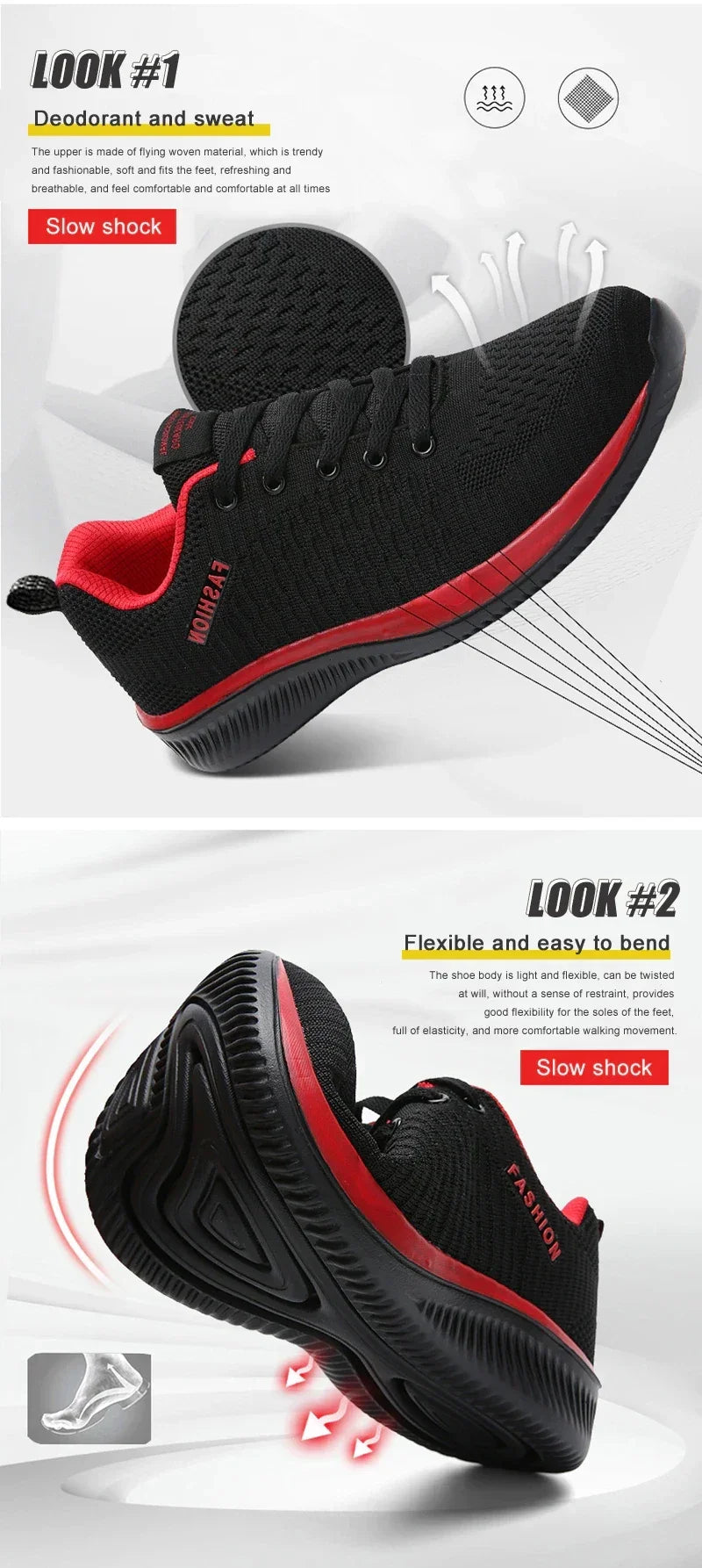 YRZL Men Shoes Breathable Mens Sneakers Comfortable Non Slip Casual Shoes Tenis Outdoor Lace Up Walking Sneakers for Men