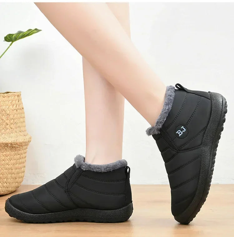 Waterproof Winter Boots for Women 2023 New Plush Snow Boots Women Ankle Boots Warm Black Couple Cotton Couples Platform Shoes