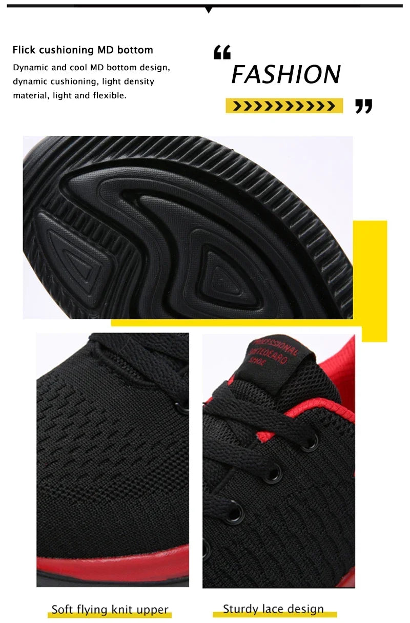 YRZL Men Shoes Breathable Mens Sneakers Comfortable Non Slip Casual Shoes Tenis Outdoor Lace Up Walking Sneakers for Men