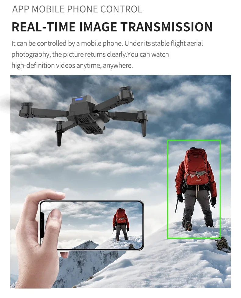 Foldable Mini E99Pro RC Helicopter with 5G WiFi FPV 4K Dual HD Camera Height Hold Wide Angle Professional Drone